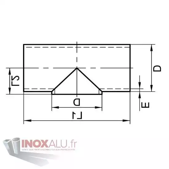 Té égal 21.3x2 inox 304L