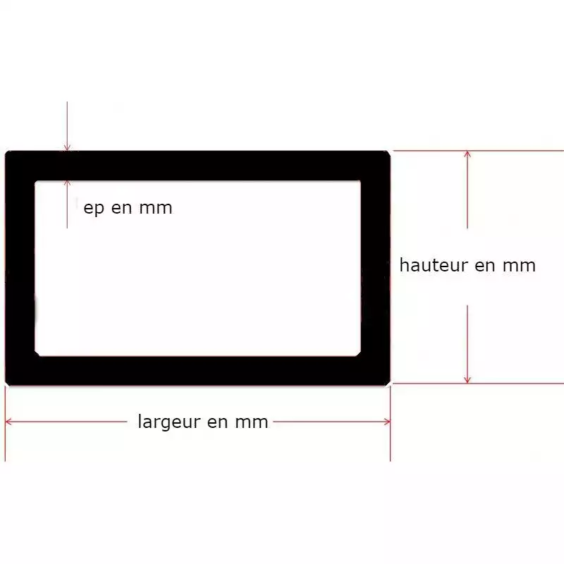 Tube rectangle 50x30x2