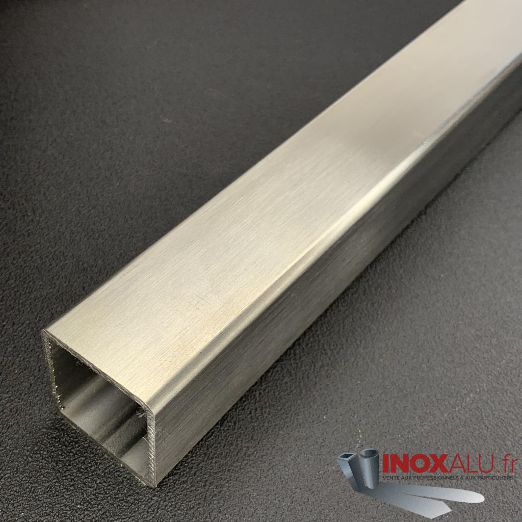 Tube Carré En Acier Inoxydable 304 - 25x25 Mm, Épaisseur 1 Mm, Longueur 100 Mm | Pour Bricolage, Décoration Et Construction