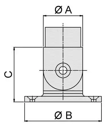 Platine murale orientable 304L  