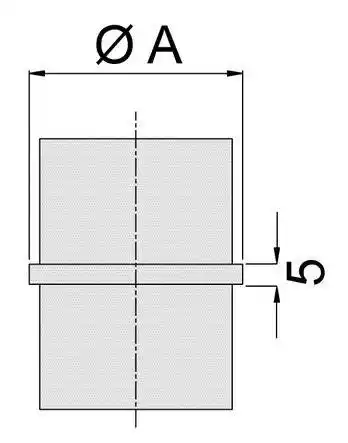 Raccord main courante en inox 304L  