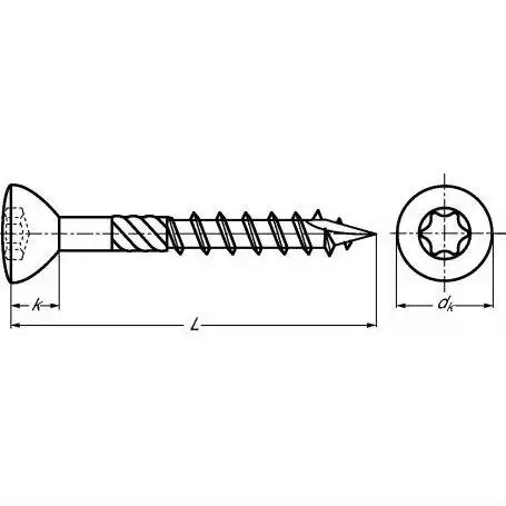 211316 VB TER TFB 6LOB INOX 4x40 boite de 200p