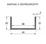 U 20x20x20x1,5