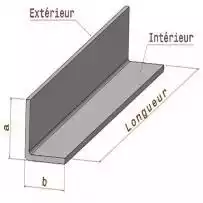 Tôle inox brut 304L ep.1mm pliée en L