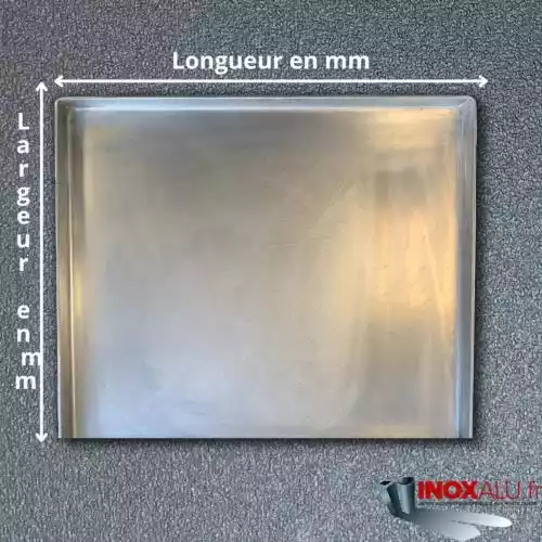 PLANCHA INOX ep 4mm avec 3 Rebords 