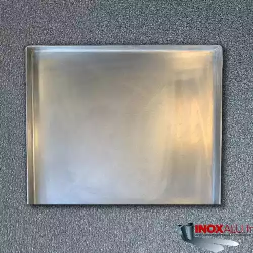 PLANCHA INOX sur mesure avec 3 Rebords angles soudés